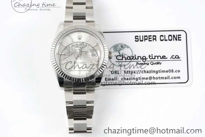 MiroTime 0114 DateJust 41 126334 Clean 1:1 Best Edition 904L Steel Silver Stick Dial on Oyster Bracelet VR Modern 2434